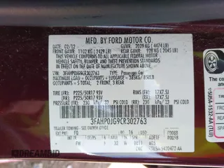 2012 Ford Fusion SEL with VIN 3FAHP0JG9CR302763, listed as a IAAI auction lot 42038147 with 154,645 mi miles and . Bid and sale history available at carsss.com. Image 9.