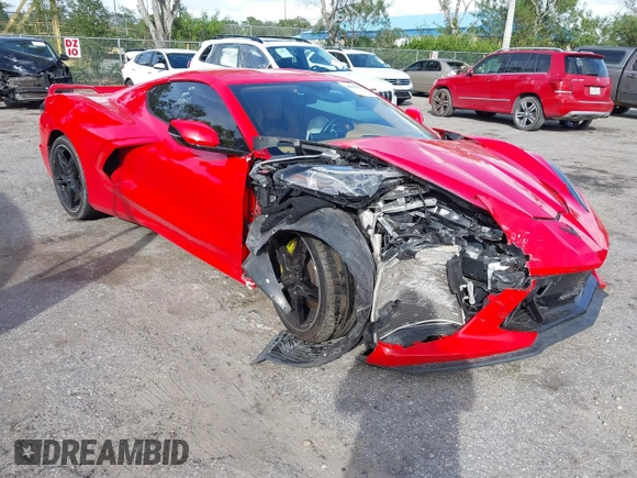2021 Chevrolet Corvette 3LT with VIN 1G1YC2D49M5124322, listed as a IAAI auction lot 40802107 with 53,076 mi miles. Bid and sale history available at carsss.com. Image 1.