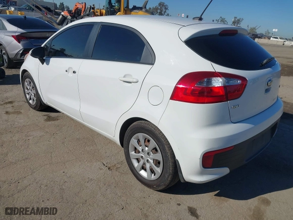 2016 Kia Rio LX with VIN KNADM5A35G6621542, listed as a IAAI auction lot 41862287 with 118,247 mi miles. Bid and sale history available at carsss.com. Image 3.
