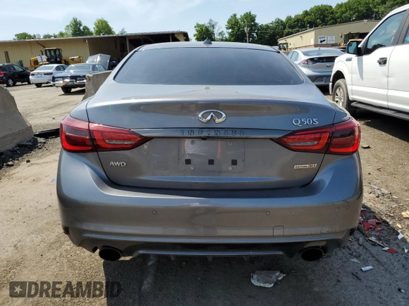 2020 Infiniti Q50 Pure с VIN JN1EV7AR6LM253692, выставлен на аукционе Copart как лот 59206304 с пробегом 55 990 миль миль и На запчасти • Non repairable. История ставок и продаж доступна на DreamBid. Изображение 6.