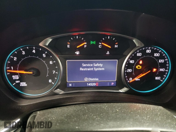 2021 Chevrolet Equinox Premier with VIN 2GNAXXEVXM6151610, listed as a Copart auction lot 60805265 with 14,520 mi miles and Salvage title. Bid and sale history available at DreamBid. Image 9.