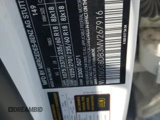 2021 Mercedes-Benz GLC 300 с VIN W1N0G8DB3MV267916, выставлен на аукционе Copart как лот 62064775 с пробегом 127 691 миль миль и Чистый • Clean title. История ставок и продаж доступна на DreamBid. Изображение 13.
