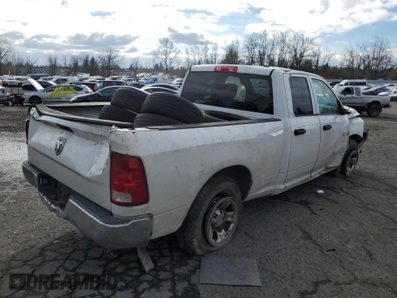 2010 Dodge 1500 ST with VIN 1D7RB1GK4AS126579, listed as a Copart auction lot 44359815 with Not Provided miles and Salvage Title. Bid and sale history available at DreamBid. Image 3.