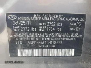 2012 Hyundai Elantra Limited z VIN 5NPDH4AE1CH118772, wystawiony jako Copart lot #60036395 z przebiegiem 158 847 mil mil oraz Czysty tytuł • Clean title. Historia ofert i sprzedaży dostępna na DreamBid. Obrazek 12.