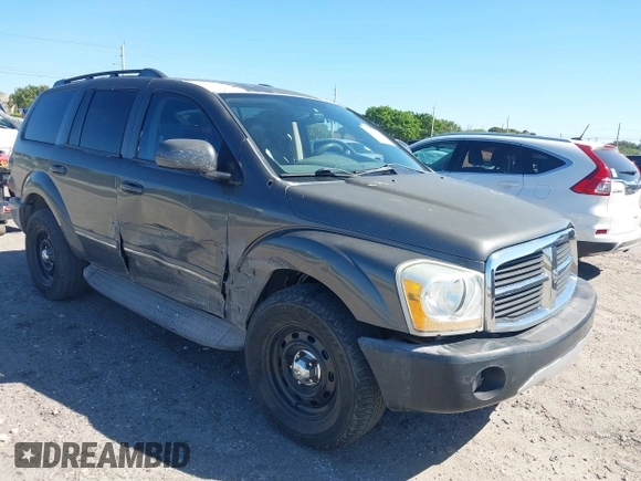 2004 Dodge Durango Limited with VIN 1D4HD58D84F139634, listed as a IAAI auction lot 41742078 with 134,386 mi miles and . Bid and sale history available at DreamBid. Image 1.