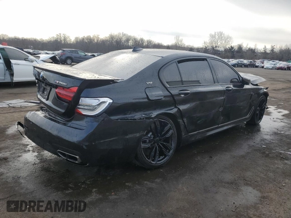 2017 BMW 7 Series with VIN WBA7H6C32HG614368, listed as a Copart auction lot 50607035 with 69,567 mi miles and Salvage title. Bid and sale history available at DreamBid. Image 3.