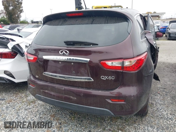 2015 Infiniti QX60 with VIN 5N1AL0MM3FC502870, listed as a IAAI auction lot 41734954 with 117,455 mi miles. Bid and sale history available at carsss.com. Image 17.