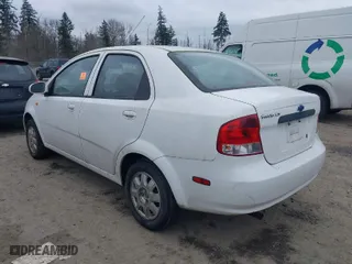 2004 Chevrolet Aveo LS with VIN KL1TJ52684B130635, listed as a IAAI auction lot 41442869 with 199,586 mi miles. Bid and sale history available at carsss.com. Image 3.