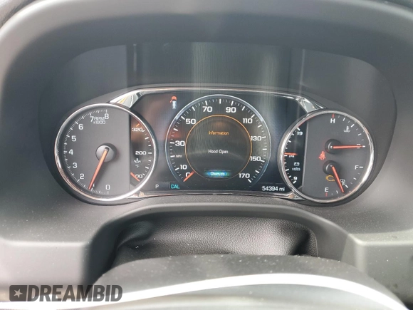 2019 GMC Acadia Denali with VIN 1GKKNPLS4KZ166167, listed as a Copart auction lot 53518165 with 54,394 mi miles and Salvage Title. Bid and sale history available at DreamBid. Image 9.