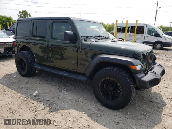 2021 Jeep Wrangler Unlimited Willys с VIN 1C4HJXDM4MW727070, выставлен на аукционе Copart как лот 60461275 с пробегом 42 078 миль миль и Списание • Salvage title. История ставок и продаж доступна на DreamBid. Изображение 4.