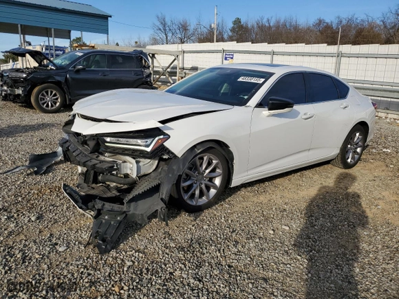 2021 Acura TLX with VIN 19UUB5F34MA013166, listed as a Copart auction lot 48338155 with 17,668 mi miles and Clean Title. Bid and sale history available at carsss.com. Image 1.