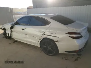 2022 Genesis G70 3.3T with VIN KMTG54TE7NU101021, listed as a Copart auction lot 79877954 with 21,868 mi miles and Clean Title. Bid and sale history available at DreamBid. Image 2.