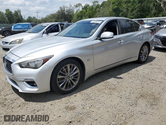 2020 Infiniti Q50 Luxe z VIN JN1EV7AP1LM204284, wystawiony jako Copart lot #55536325 z przebiegiem 99 332 mil mil oraz Nie do naprawy • Non repairable. Historia ofert i sprzedaży dostępna na DreamBid. Obrazek 1.