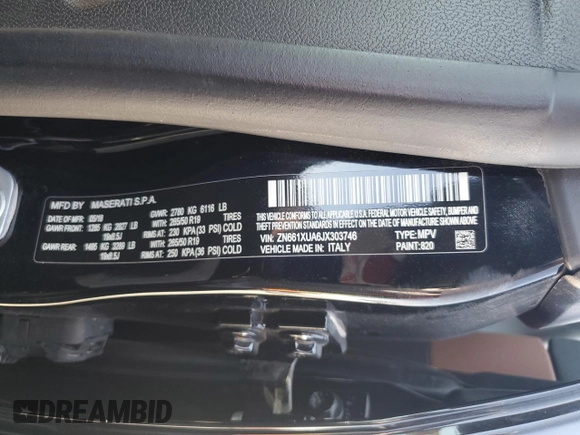2018 Maserati Levante z VIN ZN661XUA6JX303746, wystawiony jako Copart lot #57876445 z przebiegiem 50 798 mil mil oraz Szkoda całkowita • Salvage title. Historia ofert i sprzedaży dostępna na DreamBid. Obrazek 13.