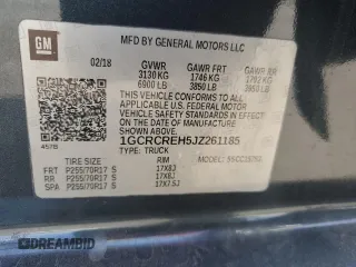 2018 Chevrolet Silverado 1500 LT with VIN 1GCRCREH5JZ261185, listed as a Copart auction lot 51847875 with 103,082 mi miles and Salvage Title. Bid and sale history available at DreamBid. Image 14.
