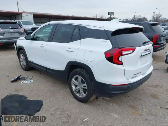 2024 GMC Terrain SLE with VIN 3GKALMEG3RL382747, listed as a IAAI auction lot 41568279 with 9,222 mi miles. Bid and sale history available at carsss.com. Image 3.