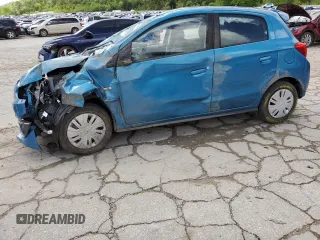 2019 Mitsubishi Mirage ES z VIN ML32A3HJ6KH009992, wystawiony jako Copart lot #55394765 z przebiegiem 26 158 mil mil oraz Szkoda całkowita • Salvage title. Historia ofert i sprzedaży dostępna na DreamBid. Obrazek 1.