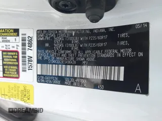 2014 Toyota Sienna LE AAS с VIN 5TDKK3DC9ES496428, выставлен на аукционе IAAI как лот 42623561 с пробегом 432 867 миль миль и . История ставок и продаж доступна на DreamBid. Изображение 9.