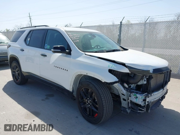 2021 Chevrolet Traverse Premier with VIN 1GNERKKW4MJ164822, listed as a IAAI auction lot 41859580 with 82,383 mi miles. Bid and sale history available at carsss.com. Image 1.