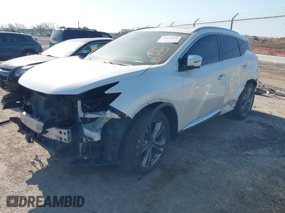 2024 Nissan Murano Platinum with VIN 5N1AZ2DS5RC108736, listed as a IAAI auction lot 42029826 with 18,026 mi miles and . Bid and sale history available at DreamBid. Image 2.