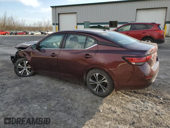 2020 Nissan Sentra SV with VIN 3N1AB8CV8LY313301, listed as a Copart auction lot 49721615 with 52,904 mi miles and Salvage Title. Bid and sale history available at carsss.com. Image 2.