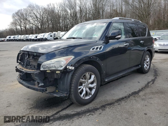 2013 Infiniti QX56 with VIN JN8AZ2NE8D9042688, listed as a Copart auction lot 50520505 with 88,145 mi miles and Salvage Title. Bid and sale history available at DreamBid. Image 1.