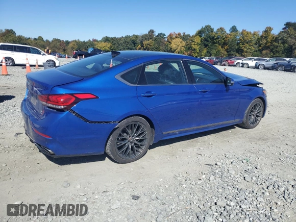 2020 Genesis G80 3.8L with VIN KMTFN4JE4LU329537, listed as a Copart auction lot 76778194 with 30,346 mi miles and Salvage Title. Bid and sale history available at carsss.com. Image 3.