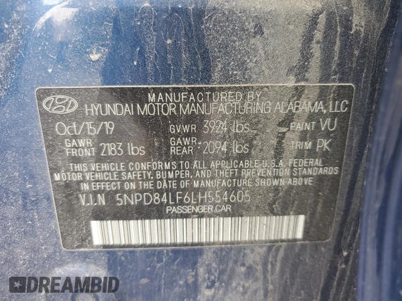 2020 Hyundai Elantra SEL z VIN 5NPD84LF6LH554605, wystawiony jako Copart lot #53947195 z przebiegiem 115 755 mil mil oraz Szkody całkowita. Historia ofert i sprzedaży dostępna na DreamBid. Obrazek 12.