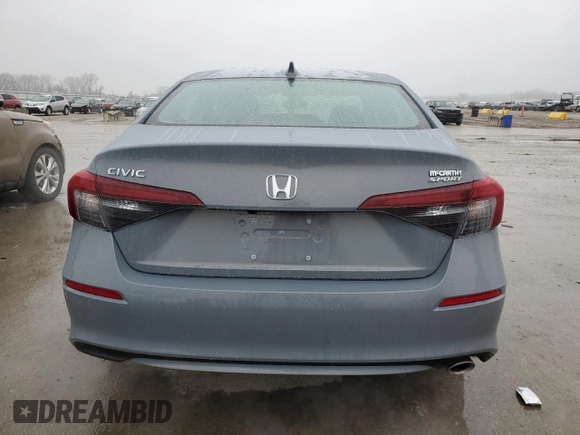 2025 Honda Civic Sport with VIN 2HGFE2F5XSH539946, listed as a Copart auction lot 43570535 with 5,027 mi miles and Salvage Title. Bid and sale history available at carsss.com. Image 6.