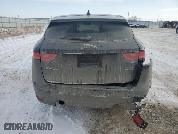 2020 Jaguar F-Pace 30t Prestige with VIN SADCK2GX8LA635489, listed as a Copart auction lot 45633435 with 43,674 mi miles and Salvage Title. Bid and sale history available at DreamBid. Image 6.