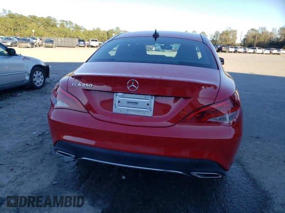 2018 Mercedes-Benz CLA with VIN WDDSJ4EB3JN663368, listed as a Copart auction lot 72290732 with 31,368 mi miles. Bid and sale history available at carsss.com. Image 6.