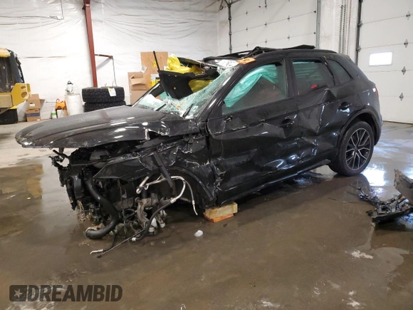 2023 Audi SQ5 Premium Plus with VIN WA1B4AFY9P2129542, listed as a Copart auction lot 44136125 with Not provided miles and Salvage title. Bid and sale history available at DreamBid. Image 1.