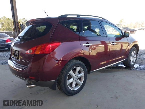 2009 Nissan Murano SL with VIN JN8AZ18W59W108749, listed as a IAAI auction lot 41790025 with 151,179 mi miles and . Bid and sale history available at DreamBid. Image 4.