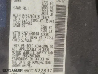 2012 Nissan Pathfinder LE with VIN 5N1AR1NNXCC622897, listed as a Copart auction lot 48137725 with 148,809 mi miles and Salvage Title. Bid and sale history available at carsss.com. Image 15.