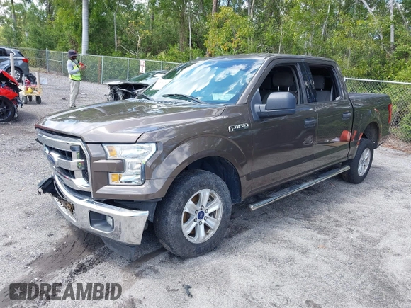 2017 Ford F-150 XL with VIN 1FTEW1CF6HFB67496, listed as a IAAI auction lot 41884533 with 156,424 mi miles and . Bid and sale history available at DreamBid. Image 2.