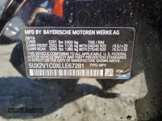 2020 BMW X4 xDrive30i with VIN 5UX2V1C0XLLE67281, listed as a Copart auction lot 60082113 with 32,438 mi miles. Bid and sale history available at carsss.com. Image 13.