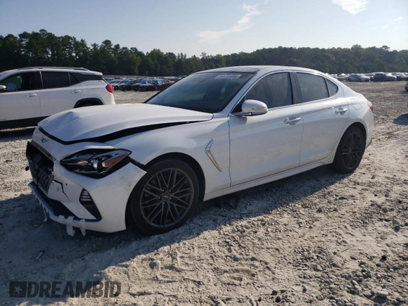 2019 Genesis G70 2.0T Advanced with VIN KMTG34LA0KU012485, listed as a Copart auction lot 66610994 with 73,941 mi miles and Salvage Title. Bid and sale history available at carsss.com. Image 1.
