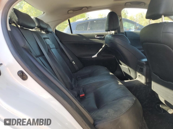 2006 Lexus IS 250 with VIN JTHCK262565003403, listed as a Copart auction lot 57654435 with 268,737 mi miles and Clean title. Bid and sale history available at DreamBid. Image 10.
