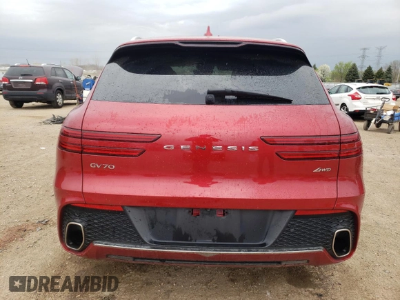 2022 Genesis GV70 2.5T z VIN KMUMADTB5NU072425, wystawiony jako Copart lot #54200445 z przebiegiem 41 199 mil mil oraz Szkoda całkowita • Salvage title. Historia ofert i sprzedaży dostępna na DreamBid. Obrazek 6.