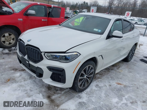 2023 BMW X6 M50i with VIN 5UXCY8C02P9N80310, listed as a IAAI auction lot 41619497 with 19,686 mi miles. Bid and sale history available at carsss.com. Image 16.