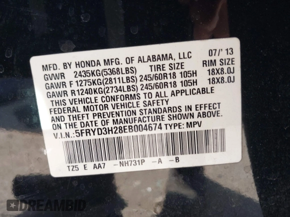 2014 Acura MDX with VIN 5FRYD3H28EB004674, listed as a IAAI auction lot 41564414 with 186,220 mi miles. Bid and sale history available at carsss.com. Image 9.