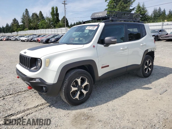 2019 Jeep Renegade Trailhawk z VIN ZACNJBC17KPK47657, wystawiony jako Copart lot #61077265 z przebiegiem 70 478 mil mil oraz Szkoda całkowita • Salvage title. Historia ofert i sprzedaży dostępna na DreamBid. Obrazek 1.