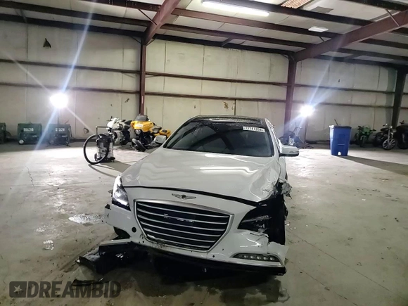 2017 Genesis G80 3.8L with VIN KMHGN4JE2HU203571, listed as a Copart auction lot 72741264 with 83,735 mi miles and Salvage Title. Bid and sale history available at carsss.com. Image 10.