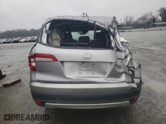 2020 Honda Pilot EX-L with VIN 5FNYF5H58LB023188, listed as a Copart auction lot 42704005 with 72,164 mi miles and Salvage Title. Bid and sale history available at carsss.com. Image 6.