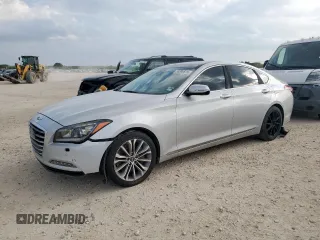 2017 Genesis G80 3.8L with VIN KMHGN4JE8HU191863, listed as a Copart auction lot 59396875 with 134,059 mi miles and Salvage title. Bid and sale history available at DreamBid. Image 1.