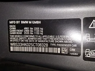 2025 BMW M4 Competition xDrive with VIN WBS33HK02SCT08328, listed as a IAAI auction lot 41454182 with 6,152 mi miles. Bid and sale history available at carsss.com. Image 9.