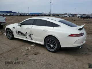 2019 Mercedes-Benz AMG GT 53 with VIN WDD7X6BB0KA007660, listed as a Copart auction lot 52593275 with 64,296 mi miles and Salvage title. Bid and sale history available at DreamBid. Image 2.