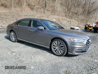 2019 Audi A8 L with VIN WAU8DAF86KN005264, listed as a Copart auction lot 51360835 with 54,324 mi miles and Salvage Title. Bid and sale history available at carsss.com. Image 4.