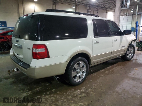 2008 Ford Expedition EL Eddie Bauer with VIN 1FMFK185X8LA73490, listed as a Copart auction lot 85985814 with 0 mi miles and Salvage Title. Bid and sale history available at carsss.com. Image 3.
