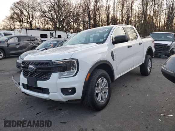 2024 Ford Ranger XL with VIN 1FTER4PH8RLE03539, listed as a Copart auction lot 82093224 with 348 mi miles and Salvage Title. Bid and sale history available at carsss.com. Image 1.